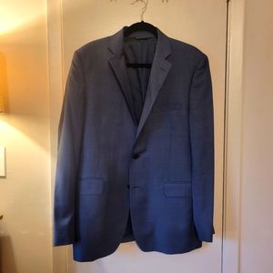 Saks Fifth Avenue Zegna suit jacket size 40R in blue-grey